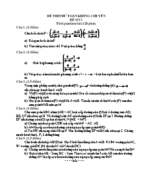 2 Đề thi thử vào Lớp 10 THPT môn Toán